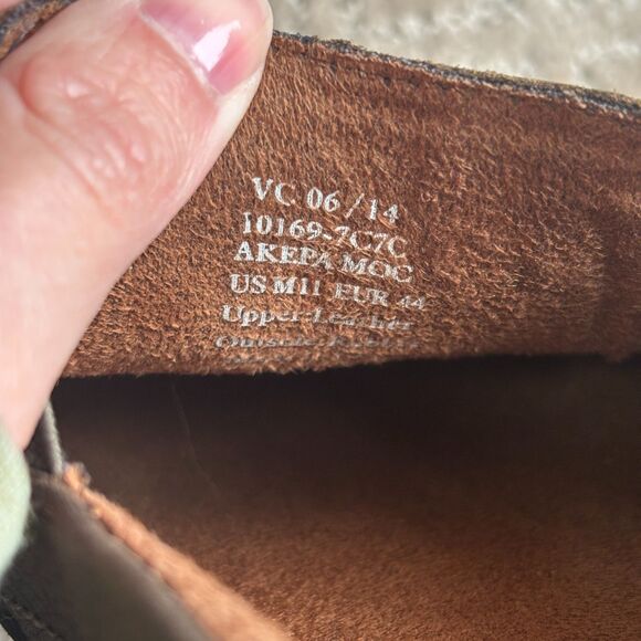 OluKai Akepa Moc Leather Loafer Shoe Mens 11 Brown Slip On Comfort Driver - Picture 6 of 8